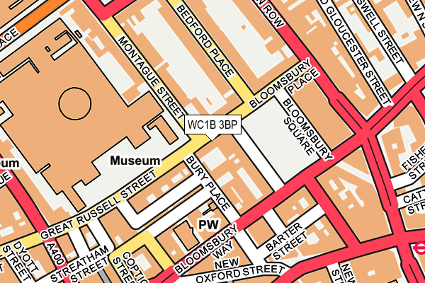 WC1B 3BP map - OS OpenMap – Local (Ordnance Survey)