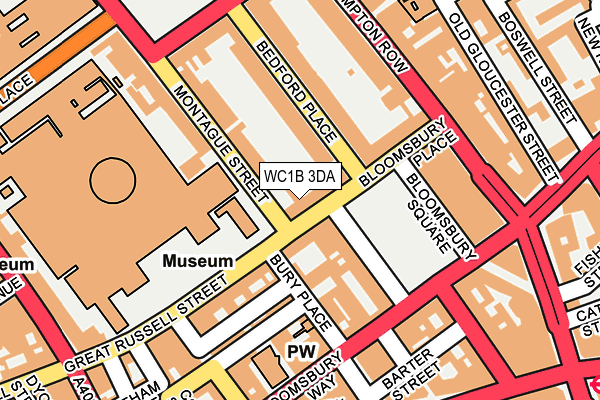 WC1B 3DA map - OS OpenMap – Local (Ordnance Survey)
