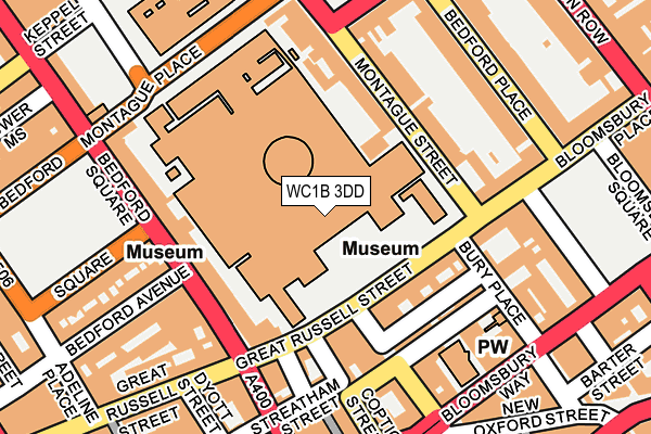 WC1B 3DD map - OS OpenMap – Local (Ordnance Survey)