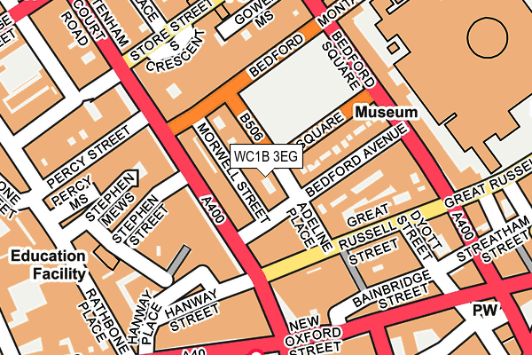 WC1B 3EG map - OS OpenMap – Local (Ordnance Survey)