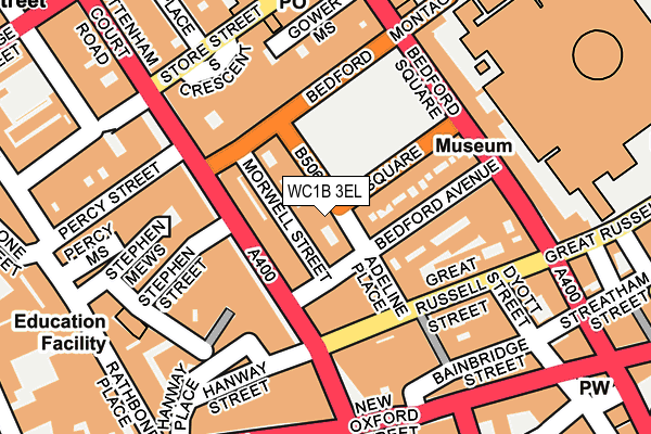 WC1B 3EL map - OS OpenMap – Local (Ordnance Survey)