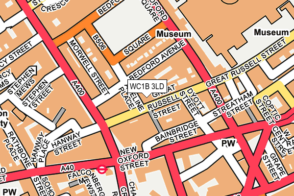 WC1B 3LD map - OS OpenMap – Local (Ordnance Survey)