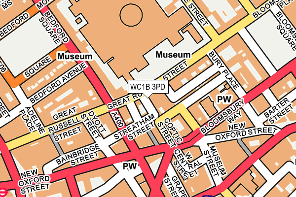 WC1B 3PD map - OS OpenMap – Local (Ordnance Survey)
