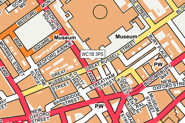 Map of MUSEUM RETAIL LIMITED at local scale