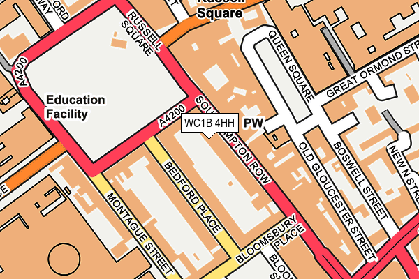 WC1B 4HH map - OS OpenMap – Local (Ordnance Survey)