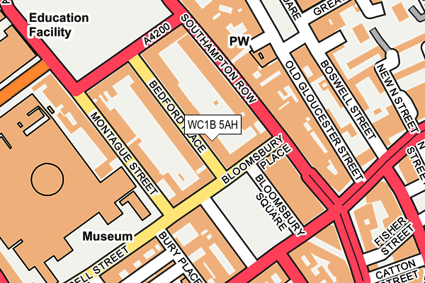 WC1B 5AH map - OS OpenMap – Local (Ordnance Survey)