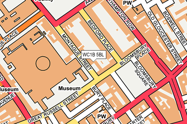 Map of BEDFORD ESTATES LONDON LLP at local scale