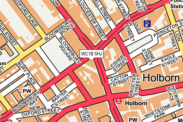 WC1B 5HJ map - OS OpenMap – Local (Ordnance Survey)