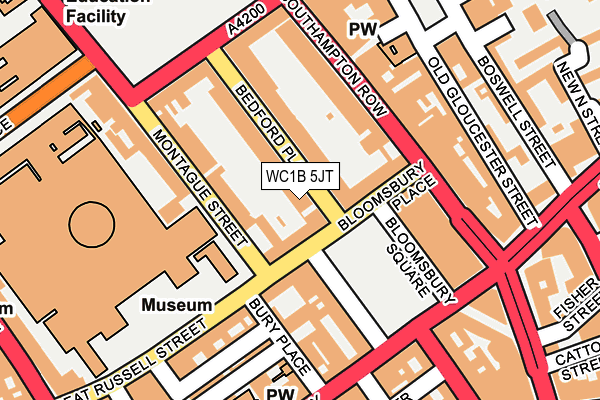 WC1B 5JT map - OS OpenMap – Local (Ordnance Survey)