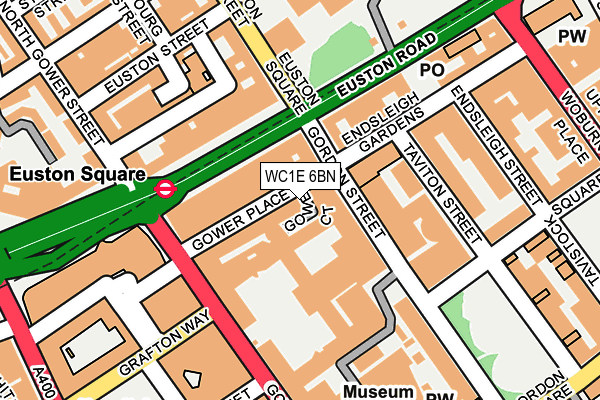 WC1E 6BN map - OS OpenMap – Local (Ordnance Survey)