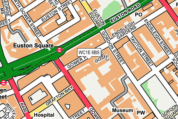 WC1E 6BS map - OS OpenMap – Local (Ordnance Survey)