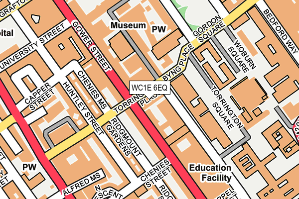 WC1E 6EQ map - OS OpenMap – Local (Ordnance Survey)