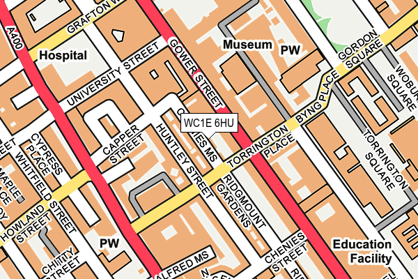 WC1E 6HU map - OS OpenMap – Local (Ordnance Survey)