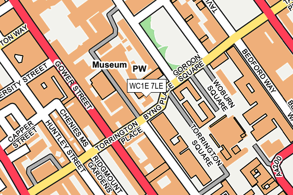 WC1E 7LE map - OS OpenMap – Local (Ordnance Survey)