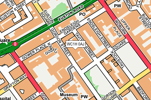 WC1H 0AJ map - OS OpenMap – Local (Ordnance Survey)