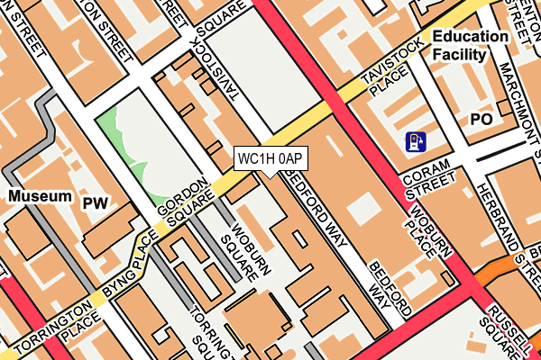 WC1H 0AP map - OS OpenMap – Local (Ordnance Survey)