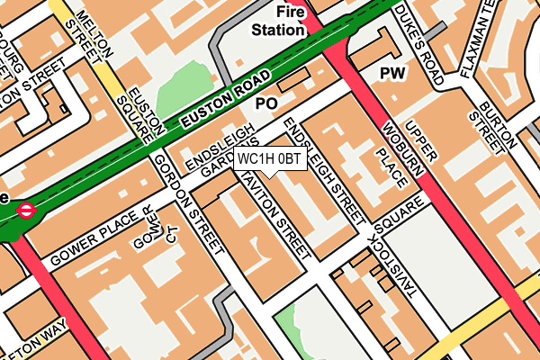 WC1H 0BT map - OS OpenMap – Local (Ordnance Survey)