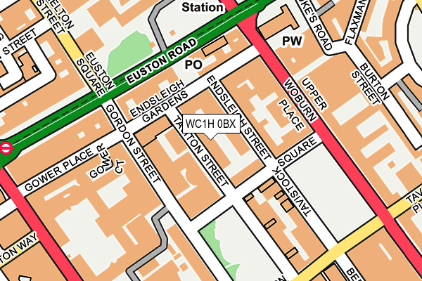 WC1H 0BX map - OS OpenMap – Local (Ordnance Survey)
