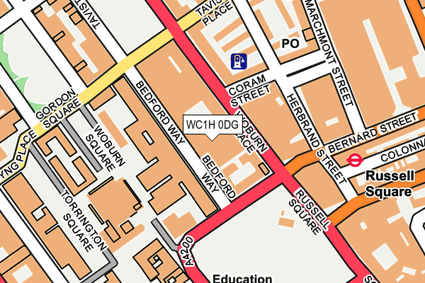 WC1H 0DG map - OS OpenMap – Local (Ordnance Survey)