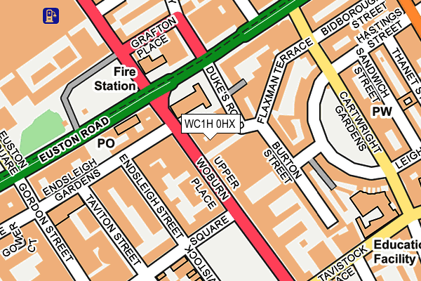 WC1H 0HX map - OS OpenMap – Local (Ordnance Survey)