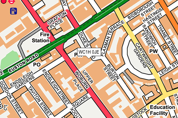WC1H 0JE map - OS OpenMap – Local (Ordnance Survey)