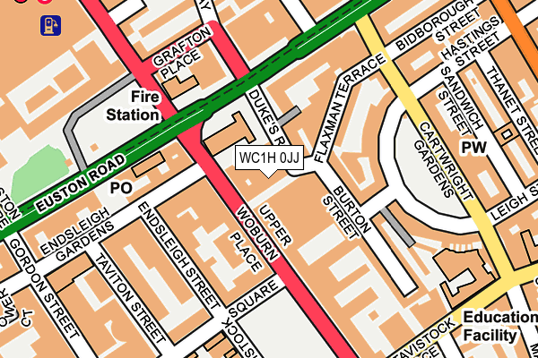 WC1H 0JJ map - OS OpenMap – Local (Ordnance Survey)