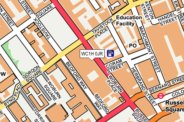 WC1H 0JR map - OS OpenMap – Local (Ordnance Survey)