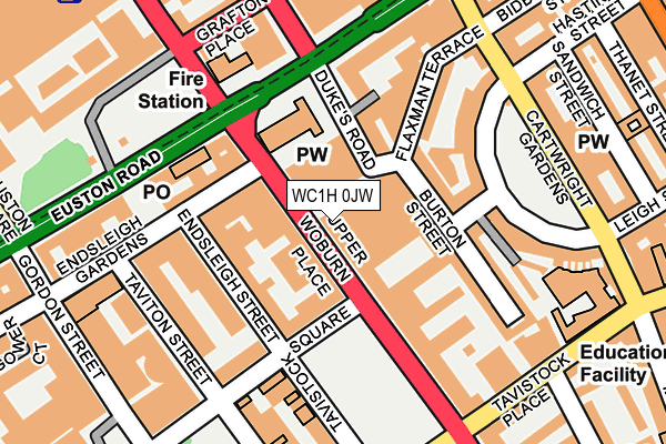 WC1H 0JW map - OS OpenMap – Local (Ordnance Survey)