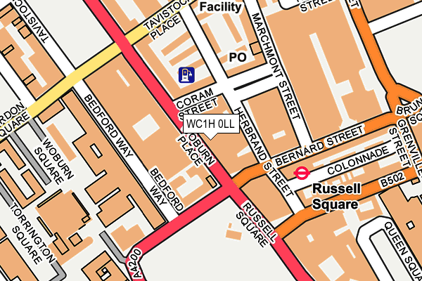 WC1H 0LL map - OS OpenMap – Local (Ordnance Survey)