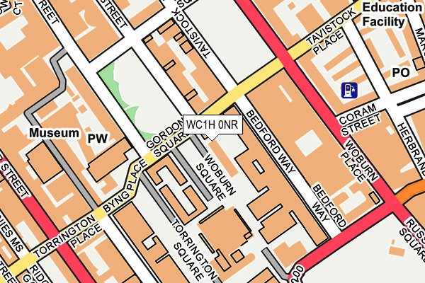 WC1H 0NR map - OS OpenMap – Local (Ordnance Survey)