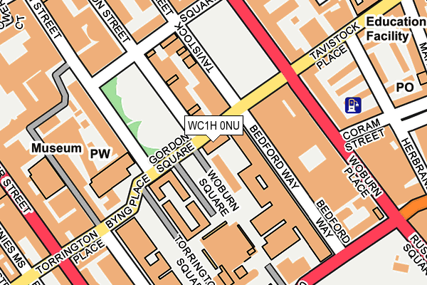 WC1H 0NU map - OS OpenMap – Local (Ordnance Survey)