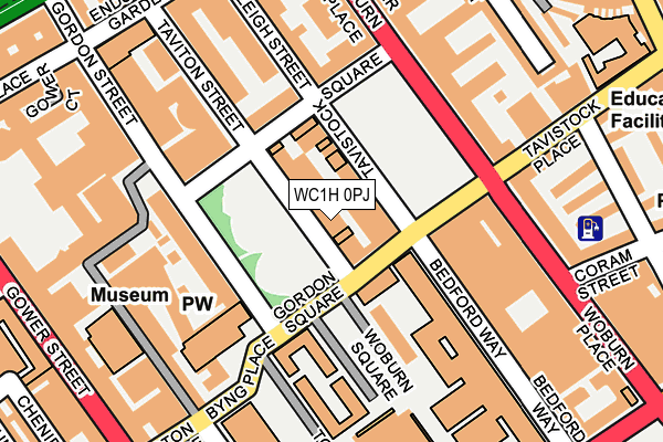 WC1H 0PJ map - OS OpenMap – Local (Ordnance Survey)