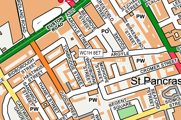 WC1H 8ET map - OS OpenMap – Local (Ordnance Survey)