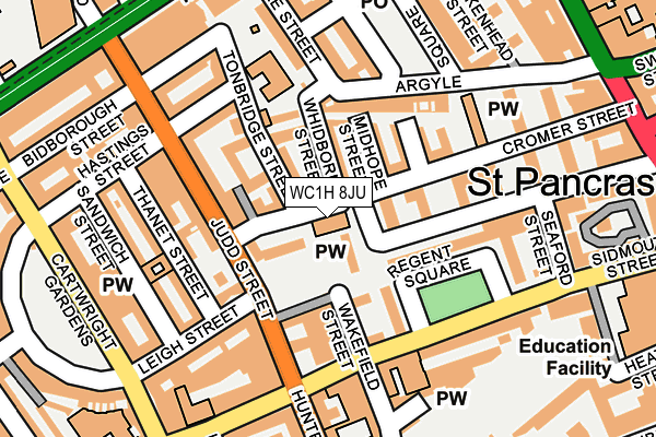 WC1H 8JU map - OS OpenMap – Local (Ordnance Survey)