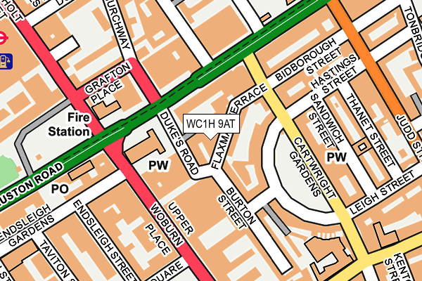 WC1H 9AT map - OS OpenMap – Local (Ordnance Survey)