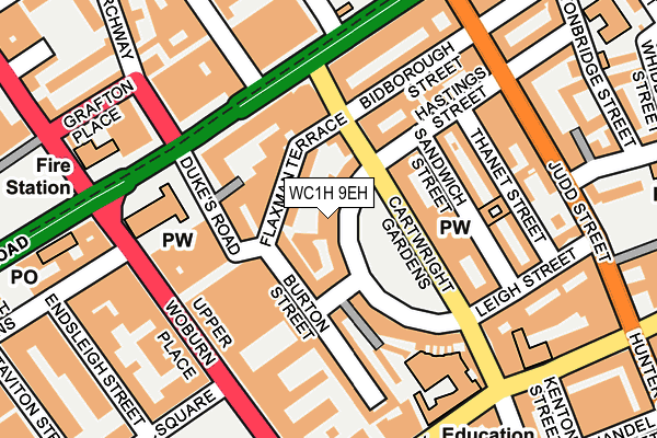 WC1H 9EH map - OS OpenMap – Local (Ordnance Survey)
