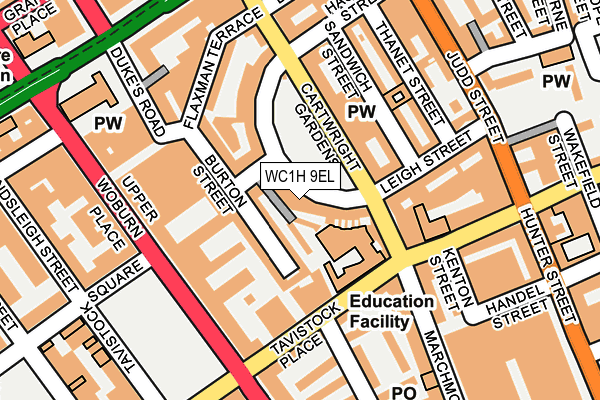 WC1H 9EL map - OS OpenMap – Local (Ordnance Survey)