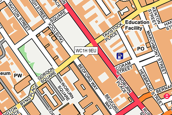 WC1H 9EU map - OS OpenMap – Local (Ordnance Survey)