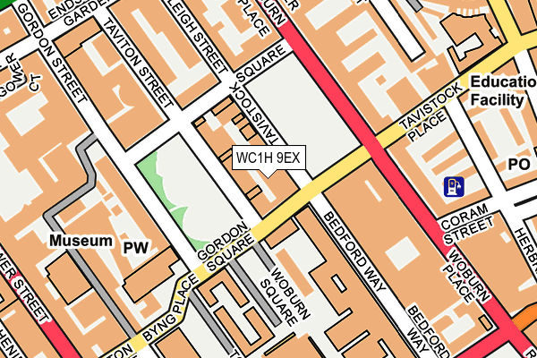 WC1H 9EX map - OS OpenMap – Local (Ordnance Survey)