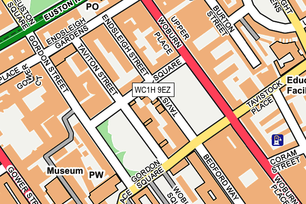 WC1H 9EZ map - OS OpenMap – Local (Ordnance Survey)
