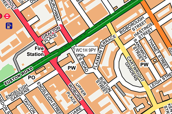 WC1H 9PY map - OS OpenMap – Local (Ordnance Survey)