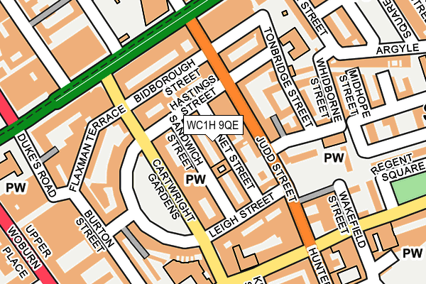 WC1H 9QE map - OS OpenMap – Local (Ordnance Survey)