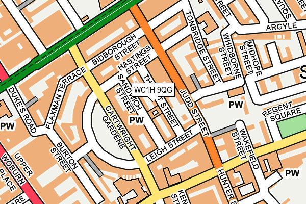 WC1H 9QG map - OS OpenMap – Local (Ordnance Survey)