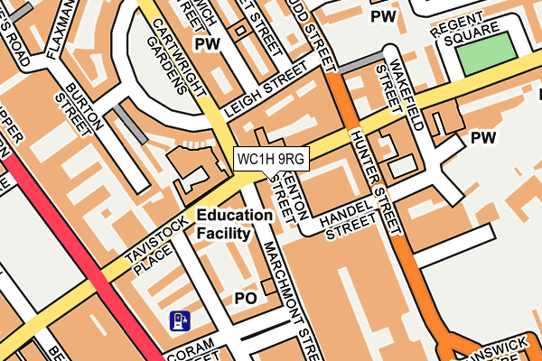 WC1H 9RG map - OS OpenMap – Local (Ordnance Survey)