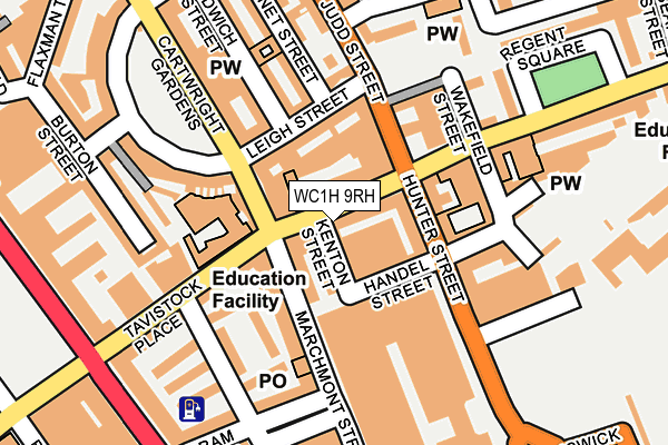 WC1H 9RH map - OS OpenMap – Local (Ordnance Survey)