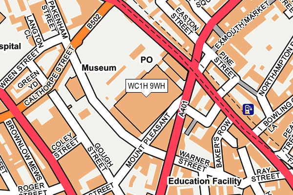 WC1H 9WH map - OS OpenMap – Local (Ordnance Survey)