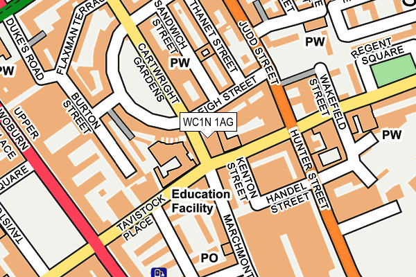 WC1N 1AG map - OS OpenMap – Local (Ordnance Survey)