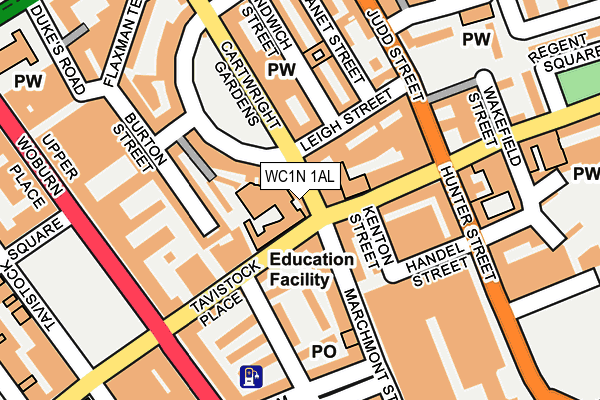 WC1N 1AL map - OS OpenMap – Local (Ordnance Survey)