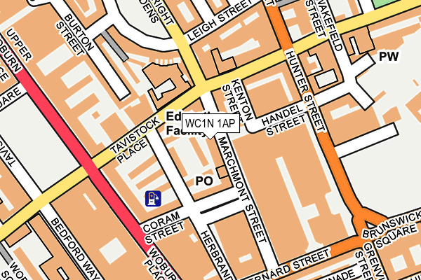 WC1N 1AP map - OS OpenMap – Local (Ordnance Survey)