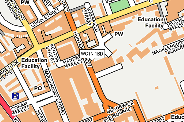 WC1N 1BD map - OS OpenMap – Local (Ordnance Survey)